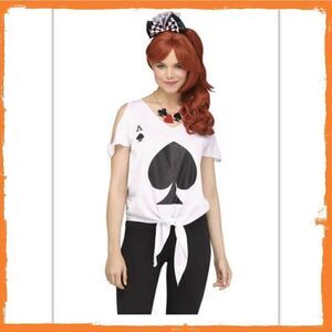 Ace of Spades women’s Fun World costume size medium large 10-14 Halloween NWT